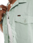 Lee short sleeve chetopa cotton twill revere collar shirt in light green