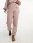 ASOS DESIGN lounge microfleece sweat & jogger set in mink