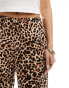 Stradivarius pull on trouser in leopard