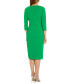 Women's Tie-Front 3/4-Sleeve Crepe Knit Dress