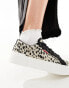 Levi's Tijuana trainer with logo in leopard print