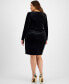 Family Matching Plus Size Velvet Long-Sleeve Dress, Created for Macy's