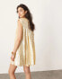 ASOS EDITION embellished allover sequin pleat trapeze mini dress in cream