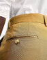 Noak slim premium cotton twill chino trousers in tobacco brown