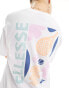 ellesse Fortunata back print t-shirt in white