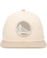 Men's Cream, Tan Golden State Warriors Sierra Sure Shot Captain Snapback Hat