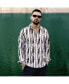 Men's Beige & Black Ombre Strokes Shirt