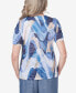 Women's Bayou V-neck Wavy Abstract Top