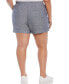 Plus Size Seamed Linen Drawstring Shorts