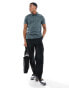 Armani Exchange tonal logo regular fit polo in charcoal