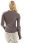 & Other Stories merino wool long sleeve top in brown