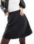 Vila knitted mini skirt co-ord in dark grey