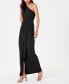 Draped One-Shoulder Gown