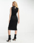 French Connection Manhatten jersey bodycon dress in black