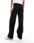 Vero Moda Tall Kayla button front wide leg jeans in black