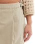 Only pleated mini skort in beige