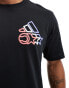 adidas Tennis t-shirt with graphic in black