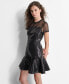 Women's Sequin Ruffled-Hem Mini Dress