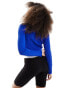 HUGO BLUE crop light knit jumper in blue