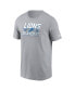 Men's Gray Detroit Lions 2023 NFL Playoffs Iconic T-shirt