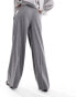 Mango straight tailored trouser in washed grey