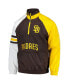 Men's Brown, Gold San Diego Padres Elite Raglan Half-Zip Jacket