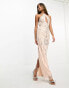 Starlet halterneck maxi dress in gold embellishment