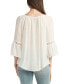 Juniors' Lace-Trim Peasant Top