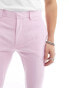 ASOS DESIGN skinny flared smart trousers in dusty pink