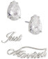 by Nadri 2-Pc. Set Pear-Shape Cubic Zirconia & Just Married Stud Earrings