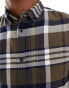 Jack & Jones brushed check shirt in khaki