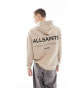 AllSaints Underground unisex Oth hoodie in toffee taupe