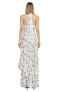 BCBGmaxazria Women's Randi Dress Silk Chiffon Halter Gown Cream Multi 4