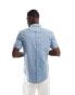 Ben Sherman short sleeve oxford shirt in light blue