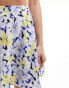 Wednesday's Girl floral print flippy mini skirt in blue