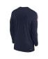 Men's Navy New England Patriots Sideline Coach UV Performance Long Sleeve T-Shirt