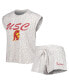 Женская пижама Concepts Sport womens Cream USC Trojans Montana T-shirt and Shorts Sleep Set