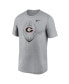 Men's Heather Gray Georgia Bulldogs Primetime Legend Icon Performance T-Shirt