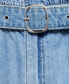 Women's Belt Detail Denim Shorts