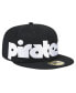 Men's Black Pittsburgh Pirates Checkered Undervisor 59FIFTY Fitted Hat