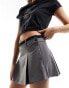 Bershka tailored skort in charcoal grey