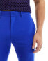 ASOS DESIGN skinny flared smart trousers in blue