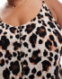 Yours cami vest in leopard print