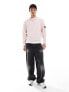 Calvin Klein Jeans badge crew neck sweatshirt in sepia rose