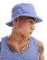 New Era logo bucket hat in blue