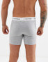 Calvin Klein Cotton Stretch 3 pack boxer briefs in black, white and grey - MULTI