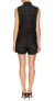 Etienne Marcel 155770 Women's Frayed Sleeveless Romper Black Sz. Large