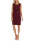 Women's 2-Pc. Ribbed Metallic Jacket & Necklace Dress