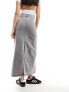 Vero Moda denim maxi skirt in washed grey