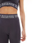 ASOS Weekend Collective seamless leggings with branded waistband in charcoal